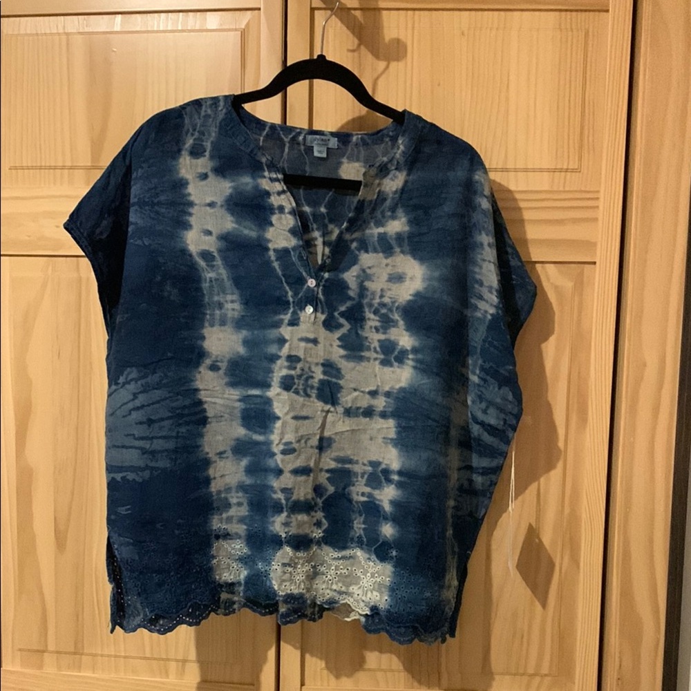 Dylan Over-Sized Blue/ Indigo Hand-Dyed Women's Top